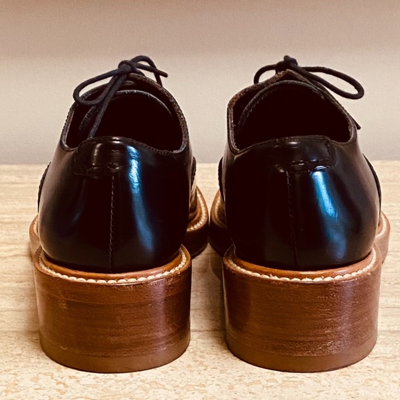 ACNE STUDIOS Women's 'Carla' Black Brogue Shoes - Picture 6 of 14